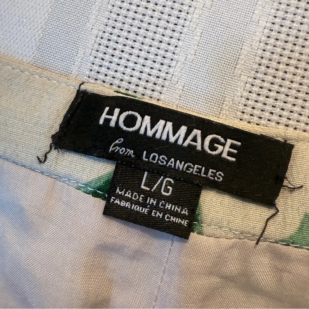 Hommage Los Angeles Floral Two Piece Set size L Tropical Crop Top Resortwear